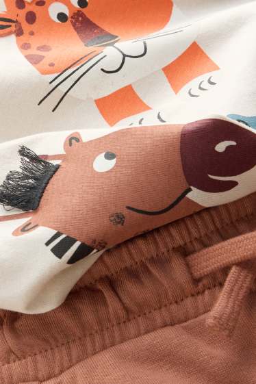 Enfants garçons - Ensemble - orange / beige