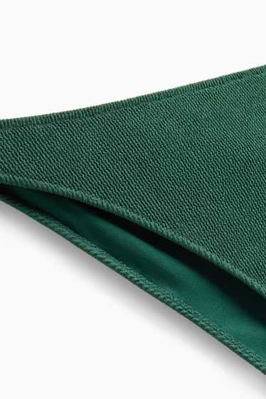 Damen - Brazilian Bikini-Hose - Mid Waist - dunkelgrün