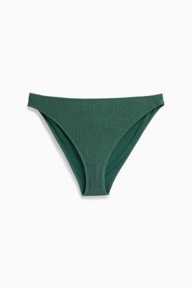 Damen - Brazilian Bikini-Hose - Mid Waist - dunkelgrün
