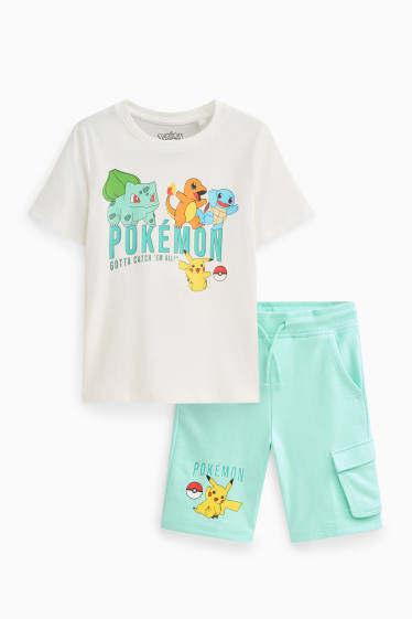 Enfants garçons - Ensemble - blanc / turquoise