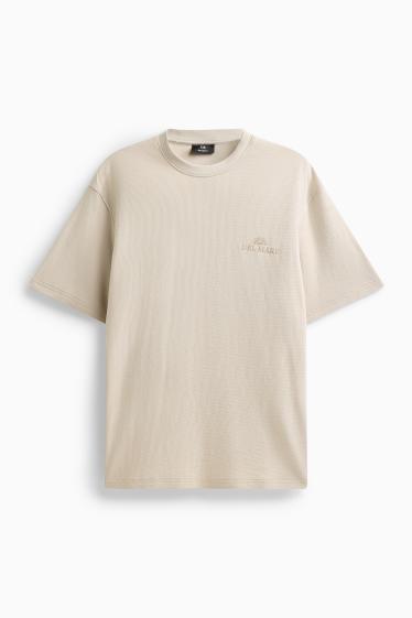 Heren - T-shirt - beige