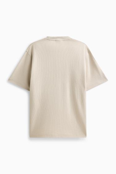 Heren - T-shirt - beige