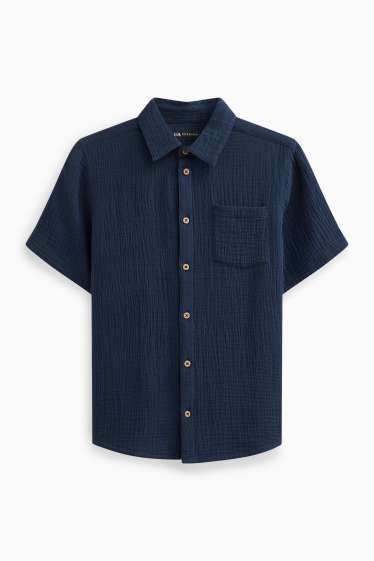 Kinderen: jongens - Overhemd - donkerblauw