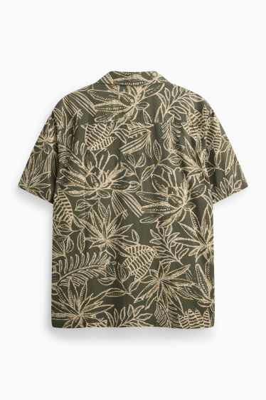 Herren - Hemd - Regular Fit - Reverskragen - gemustert - grün