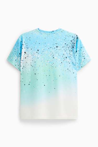 Kinderen: jongens - Surfen - T-shirt - met patroon - lichtblauw