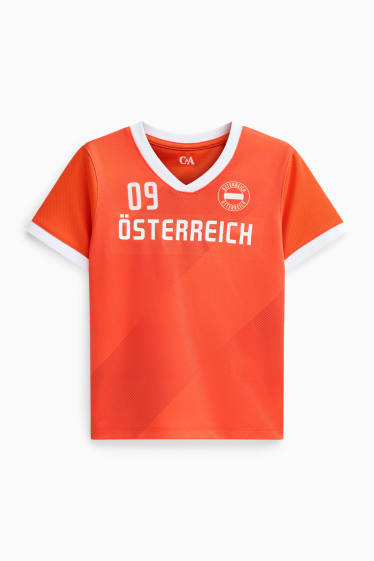Kinder Jungen - Österreich - Kurzarmshirt - rot