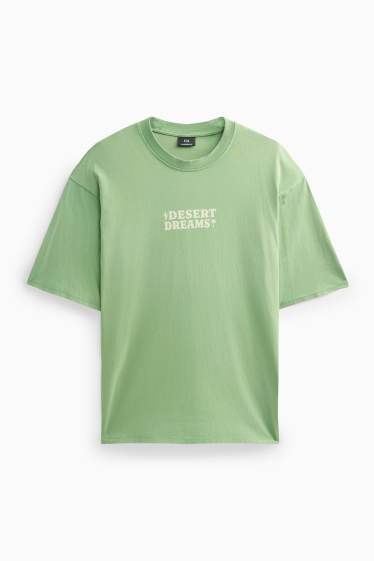 Heren - T-shirt - oversized - lichtgroen