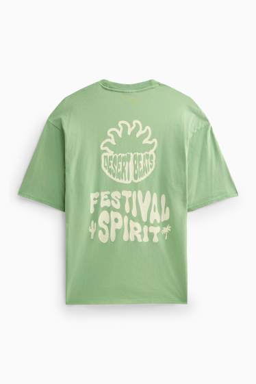Heren - T-shirt - oversized - lichtgroen