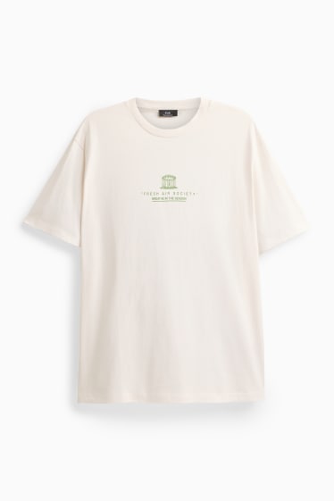 Herren - T-Shirt - Relaxed-Fit - weiß