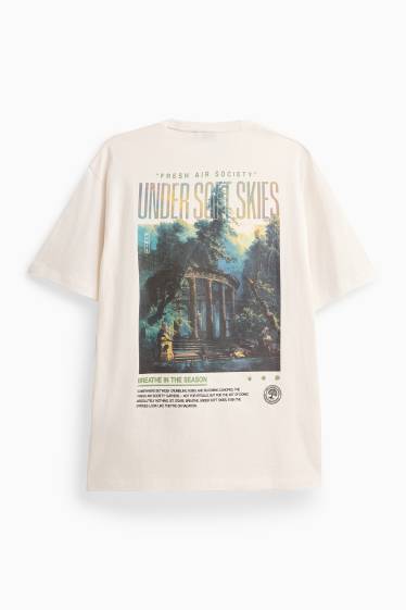 Herren - T-Shirt - Relaxed-Fit - weiß