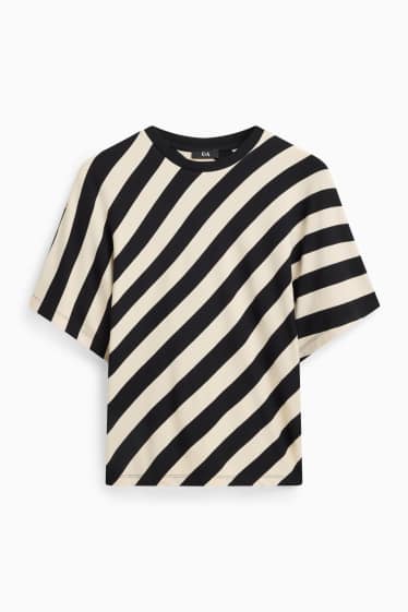 Dona - Samarreta - negre/beix