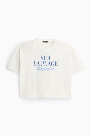 Damen - T-Shirt - Oversized - weiß