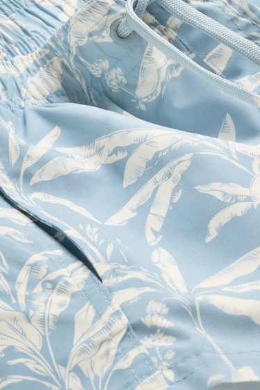 Kinder Jungen - Mini Me - Palme - Jungen-Badeshorts - hellblau