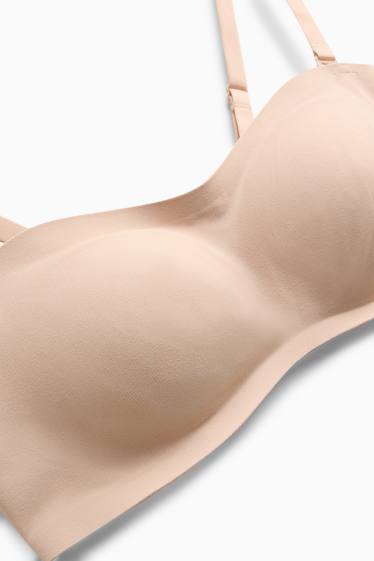 Femmes - Soutien-gorge bandeau - ampliforme - crème