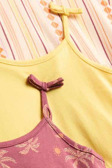 Children Girls - Dress - red / yellow