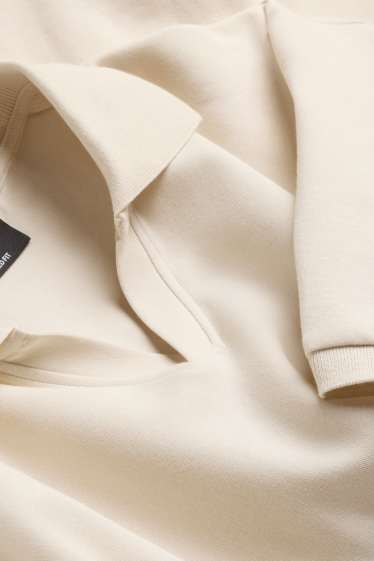 Bărbați - Tricou polo - relaxed fit - alb-crem