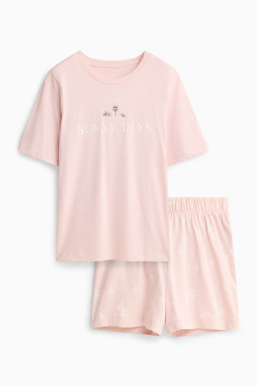 Femei - Pijama scurtă - roz