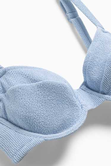 Dámské - Vrchní díl bikin s kosticemi - strukturovaný - světle modrá