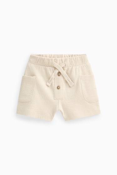 Baby Jungen - Baby-Shorts - strukturiert - beige