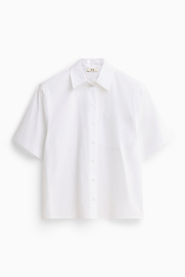 Dames - Overhemdblouse - wit