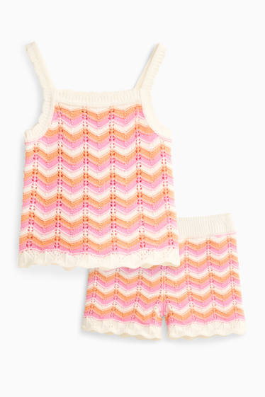 Enfants filles - Ensemble - rose pâle / orange