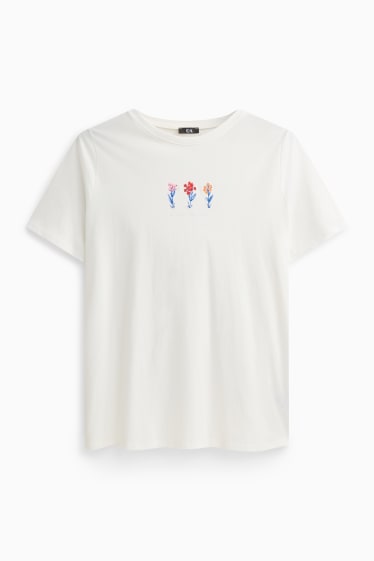 Women - T-shirt - regular fit - white