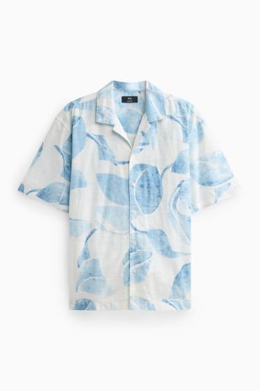 Hommes - Chemise - blanc / bleu clair