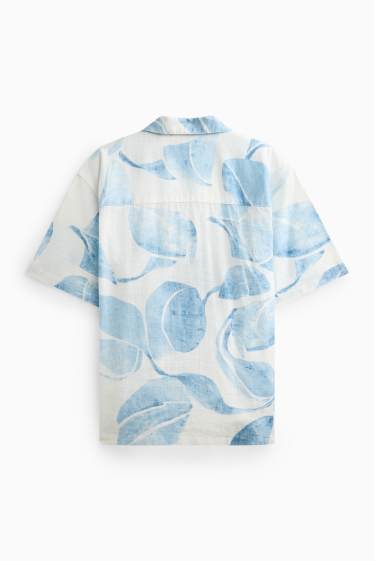 Hommes - Chemise - blanc / bleu clair