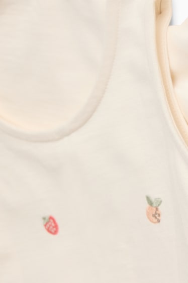 Bebeluși - fete - Salopetă de joacă - alb