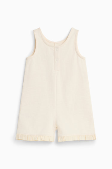 Bebeluși - fete - Salopetă de joacă - alb