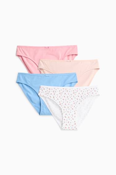 Women - Multipack of 4 - knickers - rose / blue