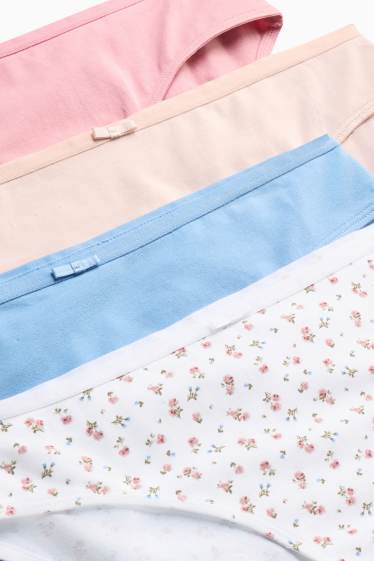 Women - Multipack of 4 - knickers - rose / blue