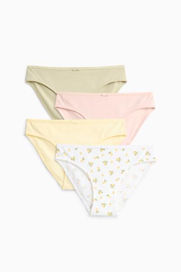 Dámské - Multipack 4 ks - kalhotky - bílá/žlutá