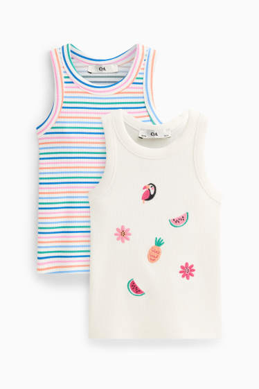 Enfants filles - Haut - blanc / rose