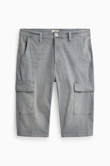 Hommes - Short en jean - jean gris