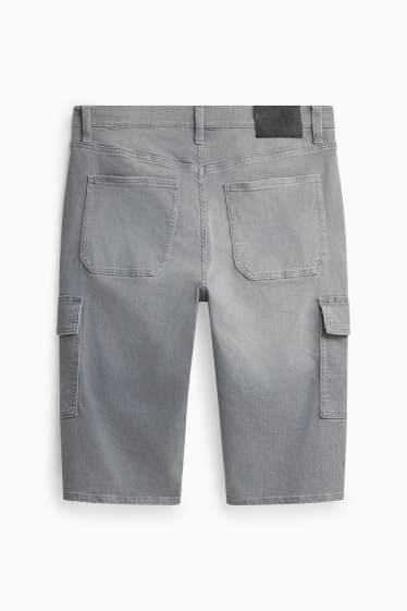 Hommes - Short en jean - jean gris