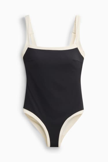 Femmes - Maillot 1 pièce - blanc / noir