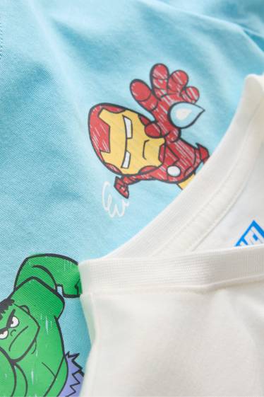 Enfants garçons - T-shirt à manches courtes - blanc / bleu clair