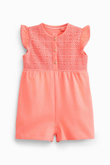 Baby: meisjes - Playsuit - koraal