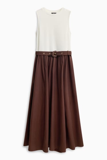 Femmes - Robe - marron / blanc crème