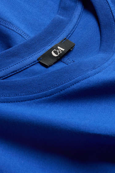 Women - T-shirt dress - straight fit - blue