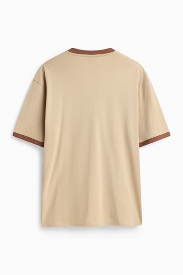 Men - T-shirt - relaxed fit - beige