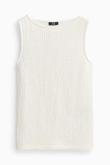 Women - Top - textured - white