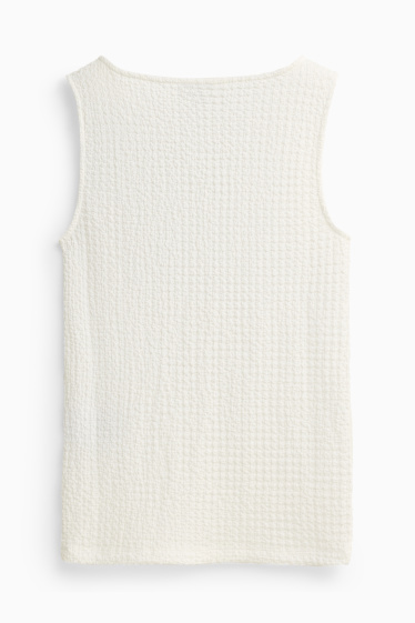Women - Top - textured - white