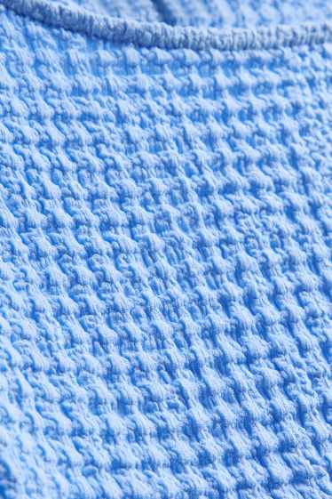 Women - Top - textured - blue