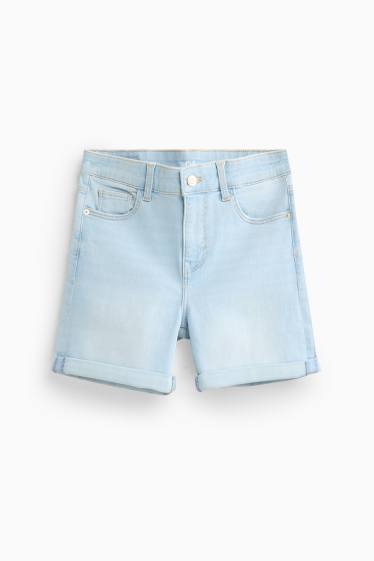 Mujer - Shorts vaqueros - mid waist - LYCRA® - vaqueros - azul claro