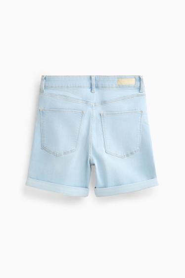 Mujer - Shorts vaqueros - mid waist - LYCRA® - vaqueros - azul claro