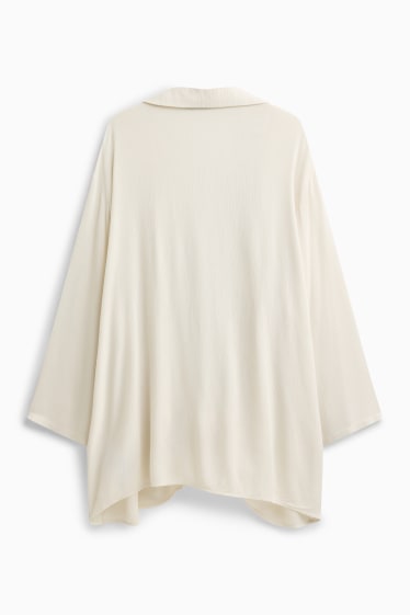Women - Blouse with knot detail - white