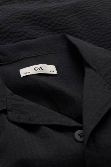 Copii - Băieți - Hanorac cu fermoar - negru