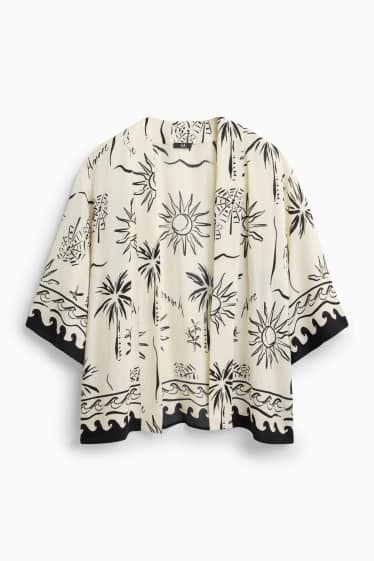 Women - Kimono - patterned - cremewhite